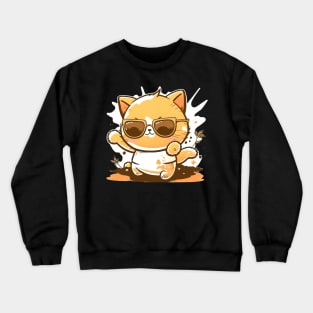 Cat wearing sunglasses Crewneck Sweatshirt